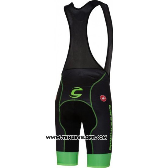 2016 Maillot Ciclismo Cannondale Noir et Vert Manches Courtes et Cuissard